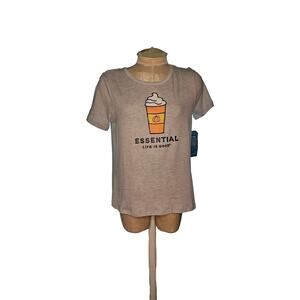 Life is good spice latte‎ essential sleep top small NWT